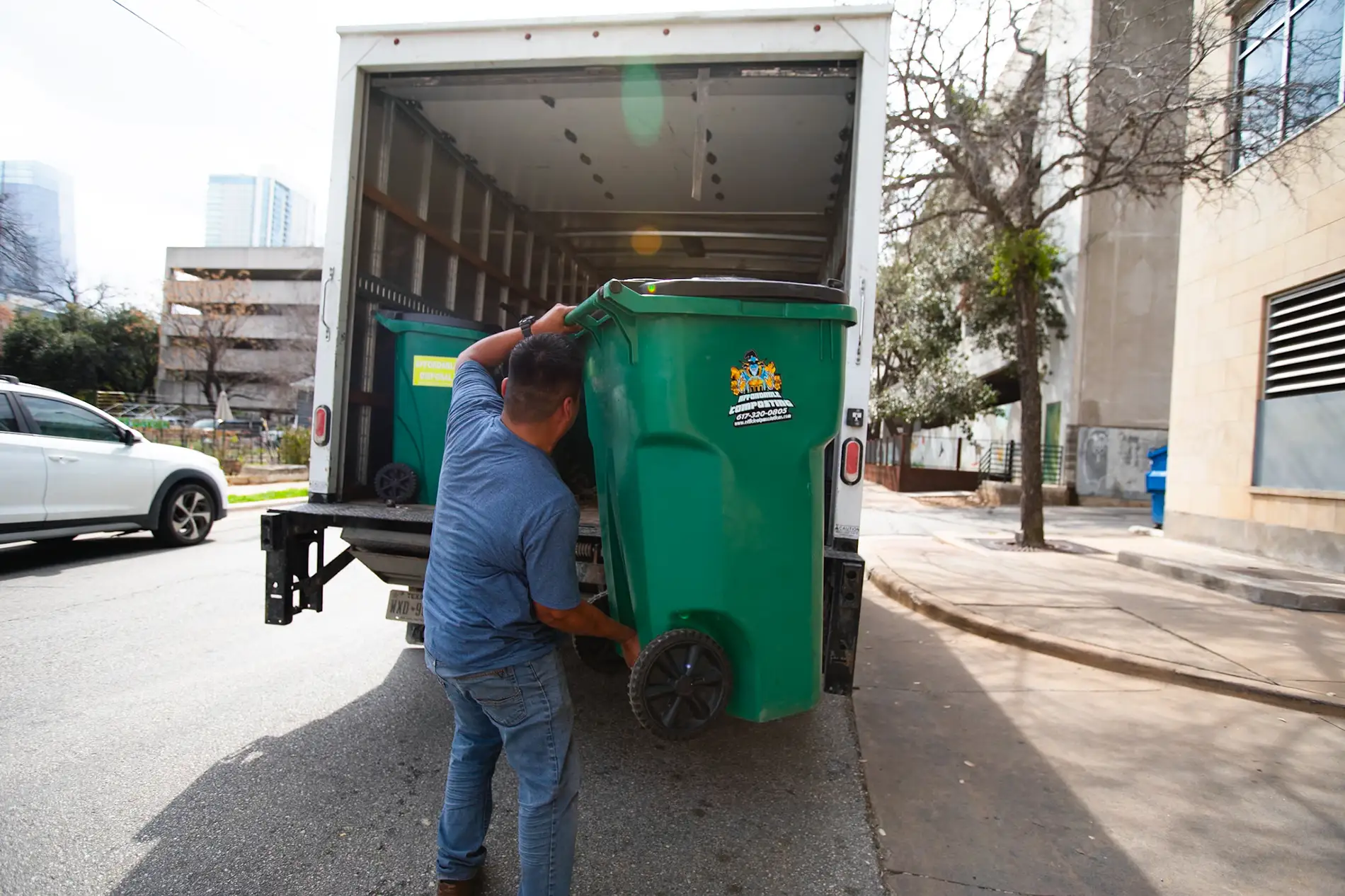Compost bin at property